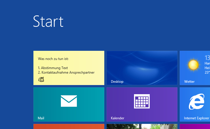 Notizzettel für Windows 8 – Die App Sticky Notes