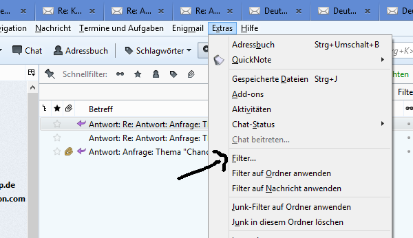 Die Filterfunktion bei Thunderbird – endlich Ordnung im Email-Programm